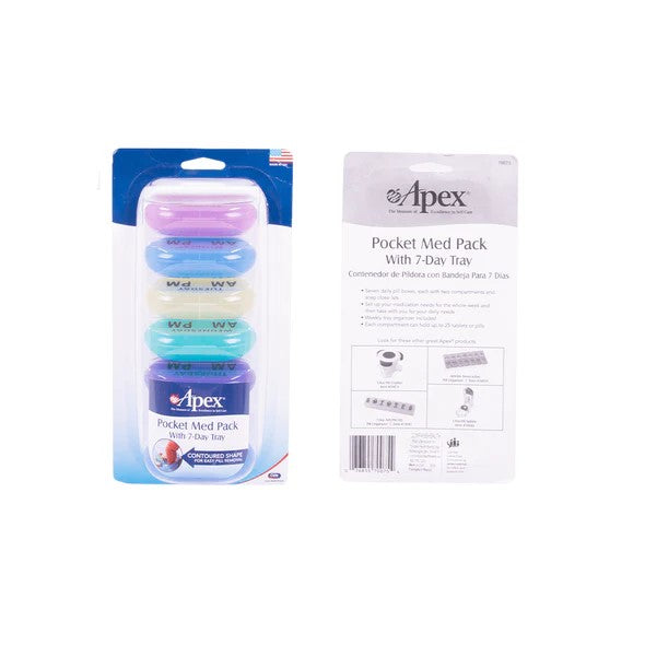 Apex, Pocket Med Pack with 7-Day Tray, 1 Tray