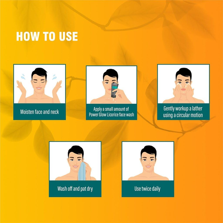 Himalaya, Men, Power Glow, Licorice Face Wash (100 ml)