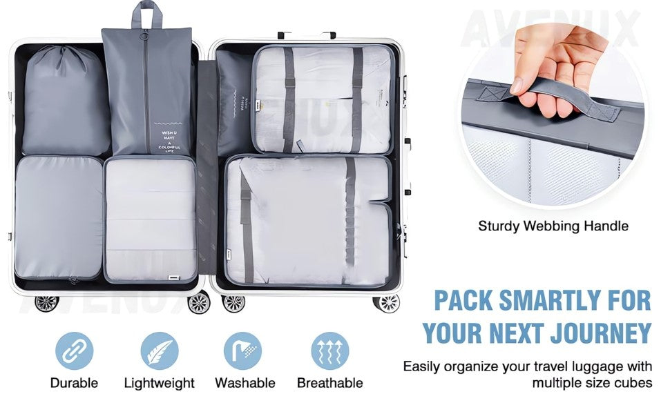 Lazer Polyester Travel Organizer Bag set of 7