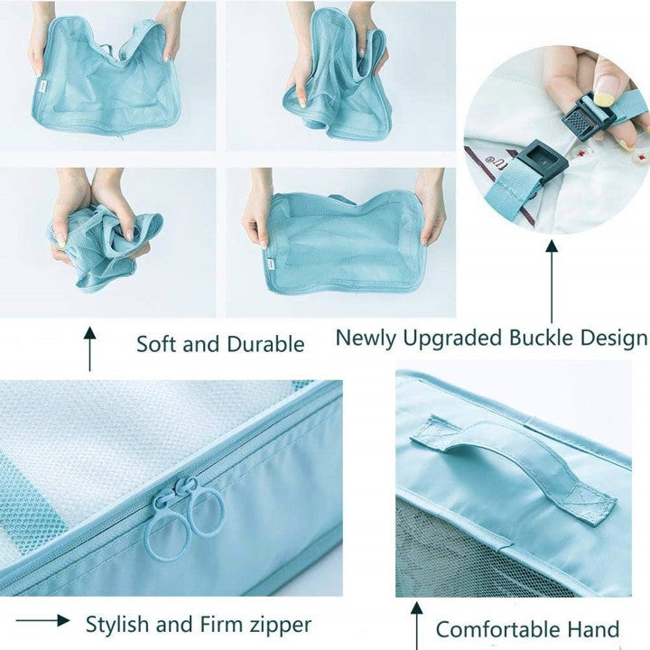 Lazer Polyester Travel Organizer Bag set of 7