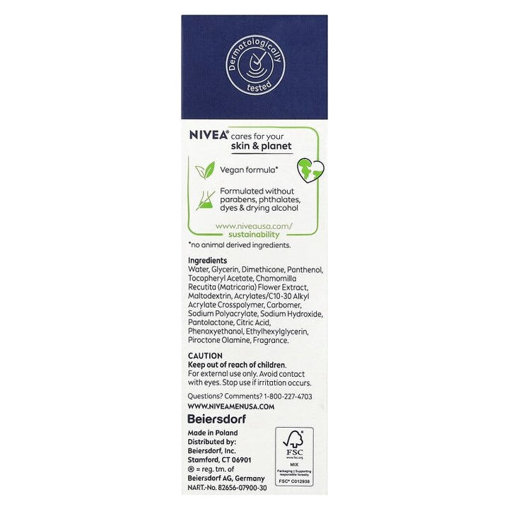 Nivea, Men, Sensitive Face & Beard Moisture Gel (50 ml)