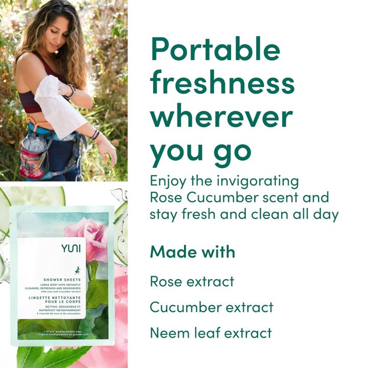 Yuni Beauty, Shower Sheet, 12 Wipes